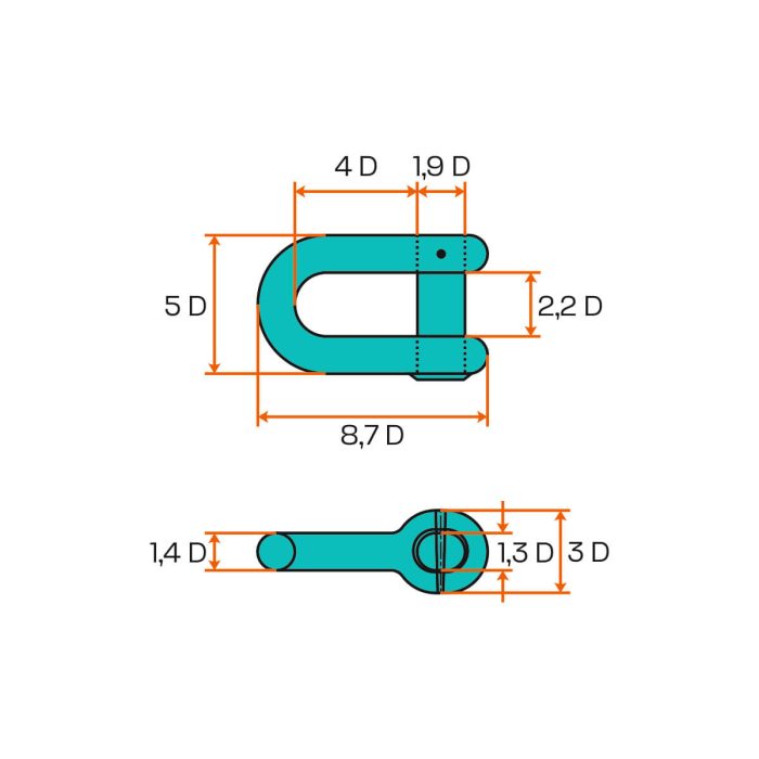 anchor d end shackle technical