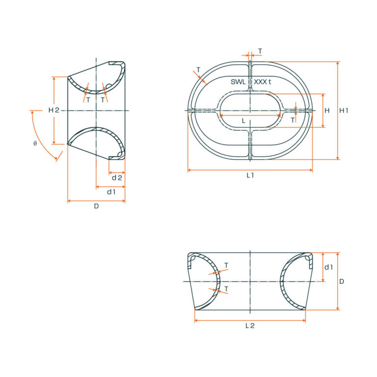 Bulwark Mounted Closed Chock Technical